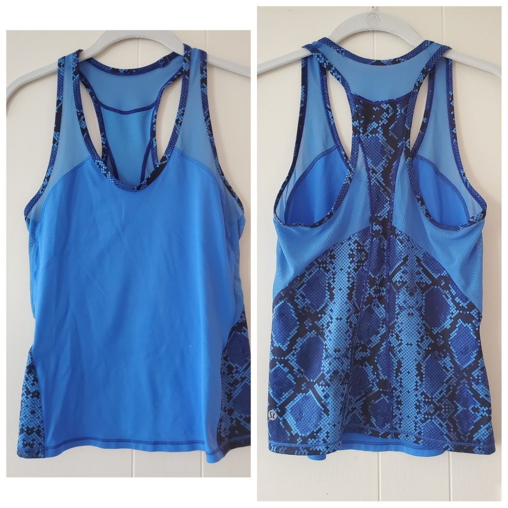 Lululemon Tank Blue Snake Print